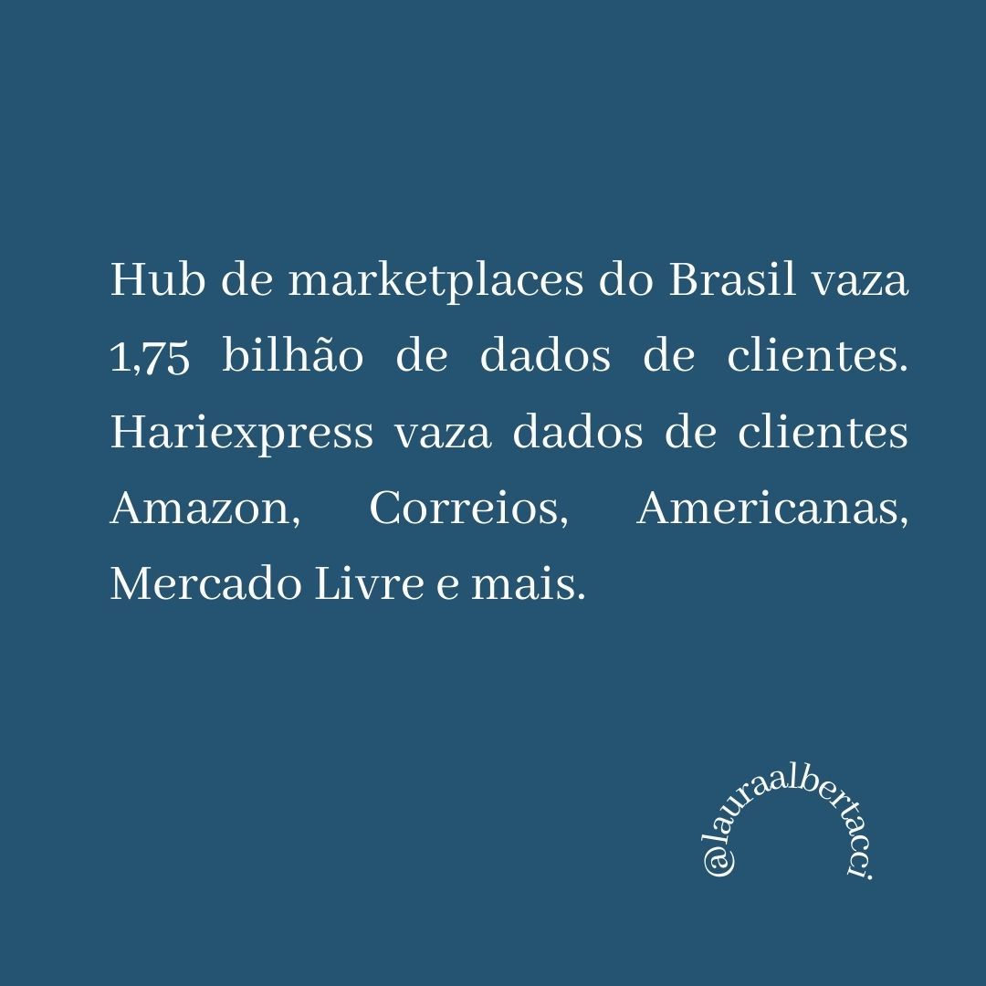 Hub de marketplaces do Brasil vaza 1,75 bilhão de dados de clientes. Hariexpress vaza dados de clientes Amazon, Correios, Americanas, Mercado Livre e mais. Os seus dados podem ter sido comprometidos e qual o motivo de ser uma preocupação crescente.